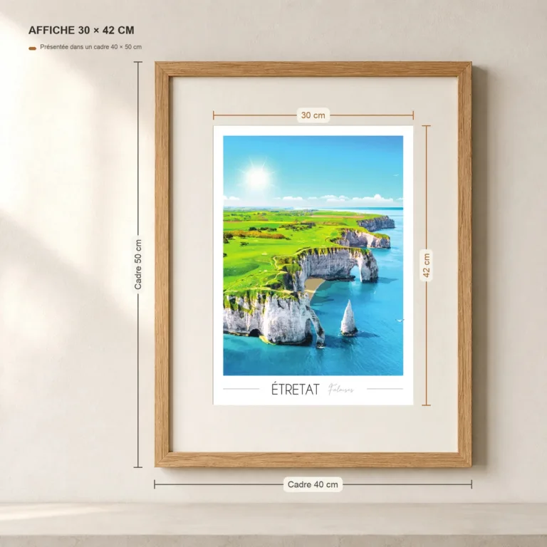 Foliove - Affiche Étretat – 100x140 cm (B0)