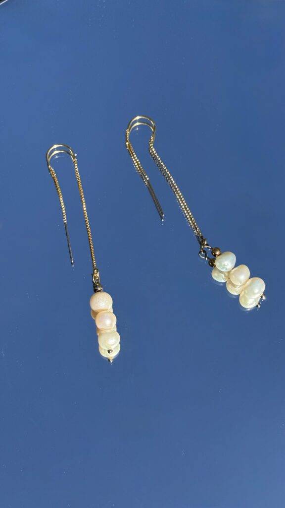 Maison Mallow - Boucles d'Oreilles Joséphine - perles d'eau douce et goldfilled