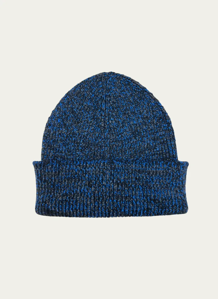 Nitto Knitwear - Bonnet Ara Chiné - Bleu roi / Noir – Taille unique