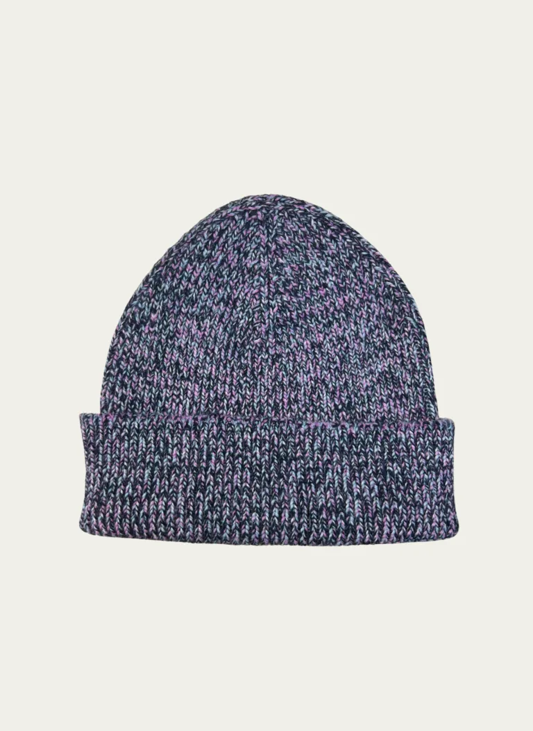 Nitto Knitwear - Bonnet Ara Chiné - Marine / Rose – Taille unique