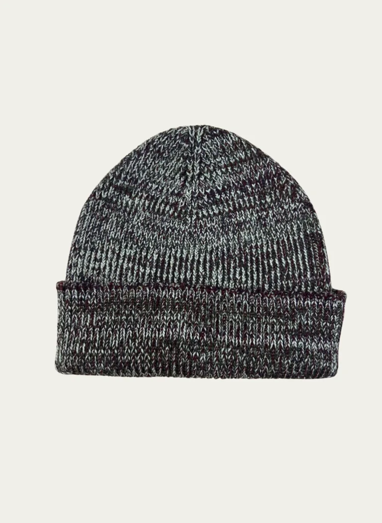 Nitto Knitwear - Bonnet Ara Chiné - Naturel / Bordeaux – Taille unique