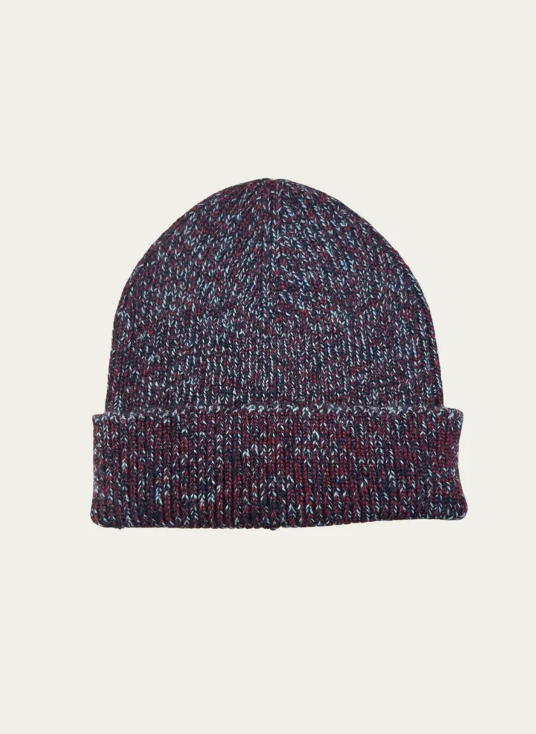 Nitto Knitwear - Bonnet Ara Chiné - Rouge / Marine – Taille unique
