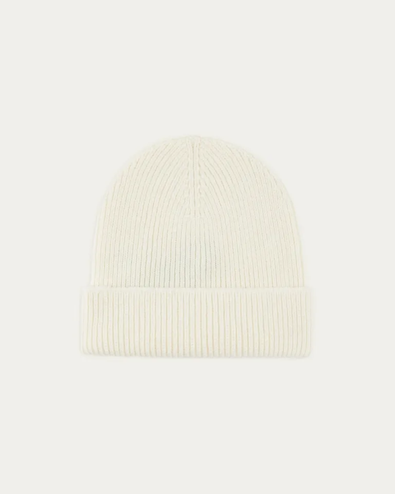 BONNET LAINE MERINOS ECRU ENZA FRONT Tricots Jean Marc - Bonnet Enza - Écru – Taille Unique