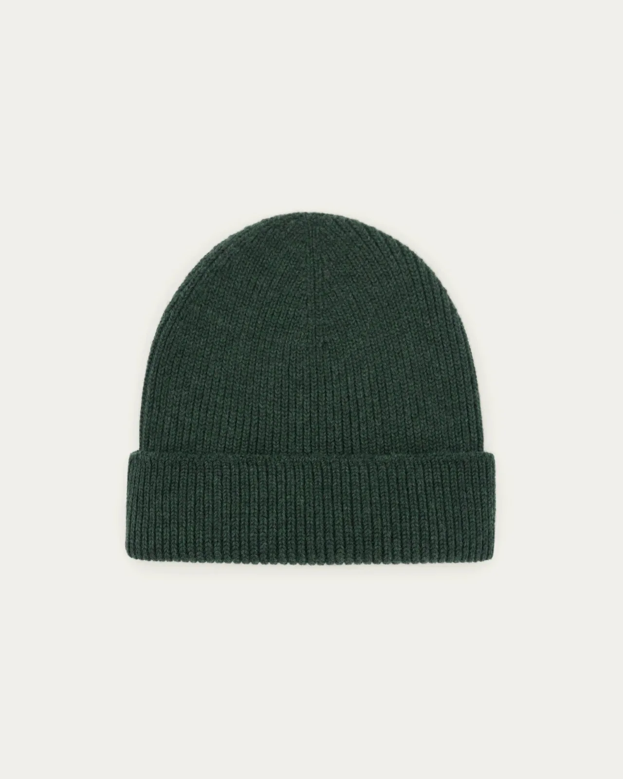 BONNET LAINE MERINOS VERT FORET ENZA FRONT Tricots Jean Marc - Bonnet Enza - Vert Forêt – Taille Unique