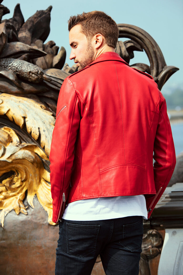 Atelier Bertrand - Blouson biker N1 – 46 / Veau velours - Vert militaire