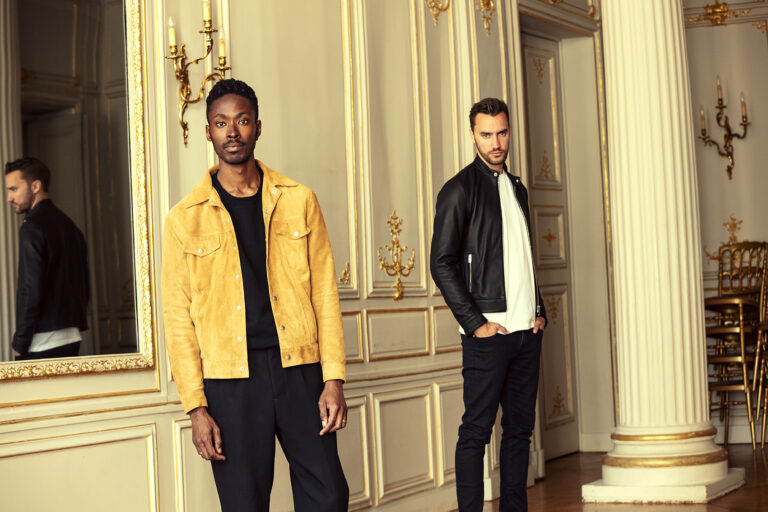 Blouson cuir cerf velours luxe