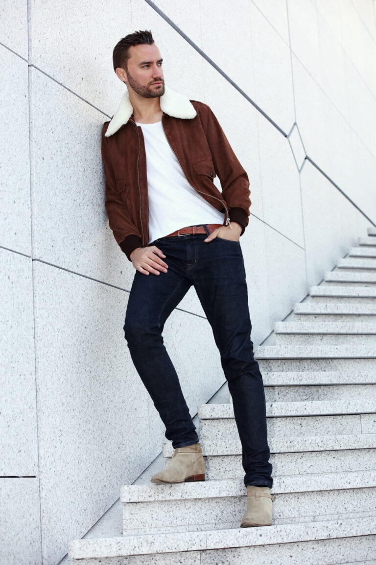Atelier Bertrand - Blouson Aviateur – 46 / Cerf - Bleu marine