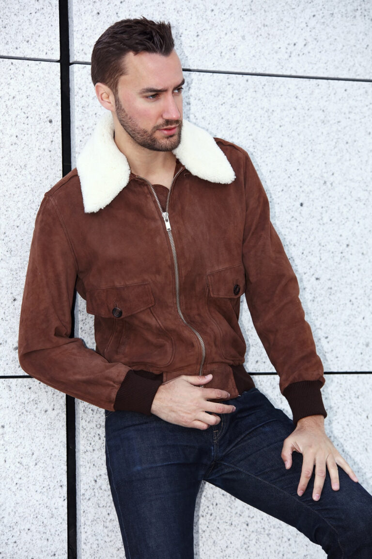 Atelier Bertrand - Blouson Aviateur – 46 / Cerf - Bleu marine