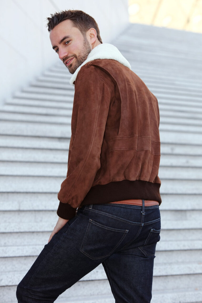 Atelier Bertrand - Blouson Aviateur – 46 / Cerf - Bleu marine