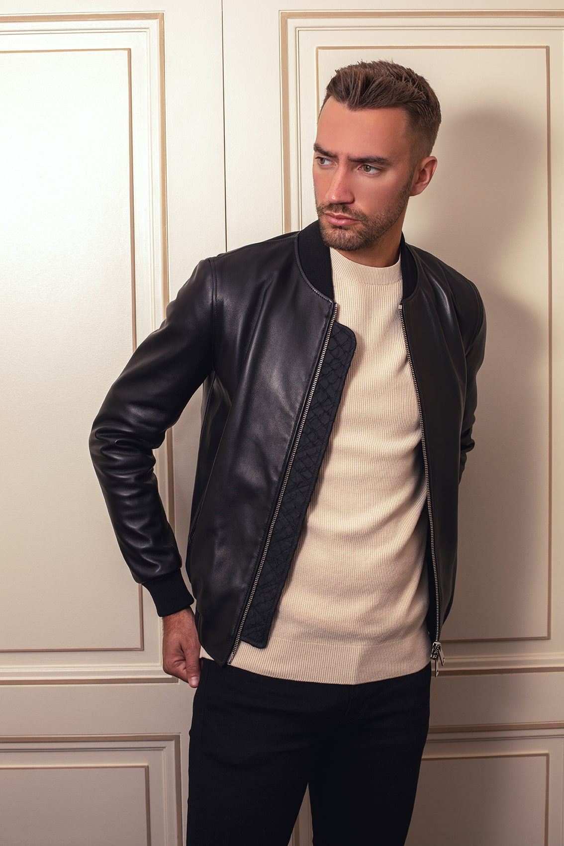 Bomber V2 02 Atelier Bertrand - Blouson Bomber fit – 46 / Cerf - Noir