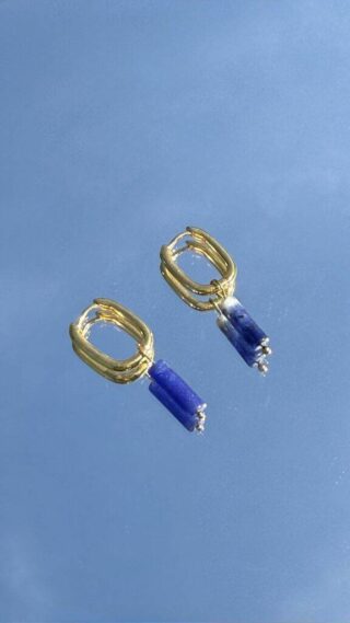 Boucles d’Oreilles Alicia – Sodalite bleue par la marque MAISON MALLOW MAISON MALLOW - Boucles d’Oreilles Alicia – Sodalite bleue