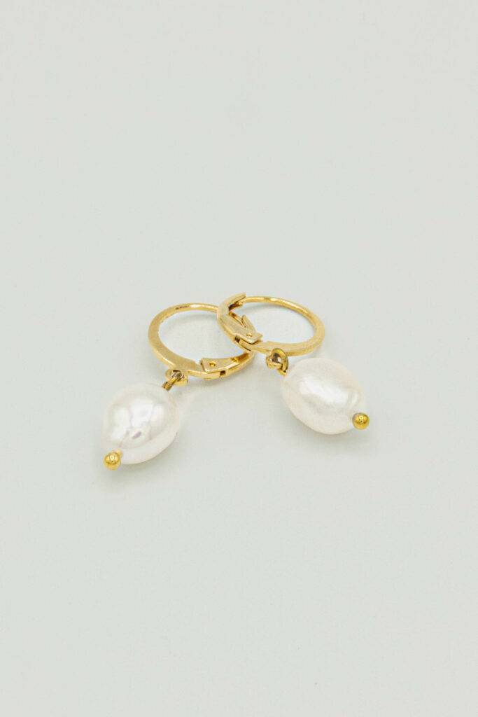 Maison Mallow - Boucles d'Oreilles Astrée - plaqué or et perles d'eau douce