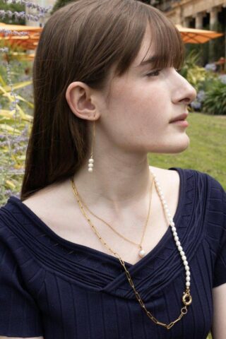 Boucles d’Oreilles Joséphine – perles d’eau douce et goldfilled par la marque MAISON MALLOW MAISON MALLOW - Boucles d’Oreilles Joséphine – perles d’eau douce et goldfilled