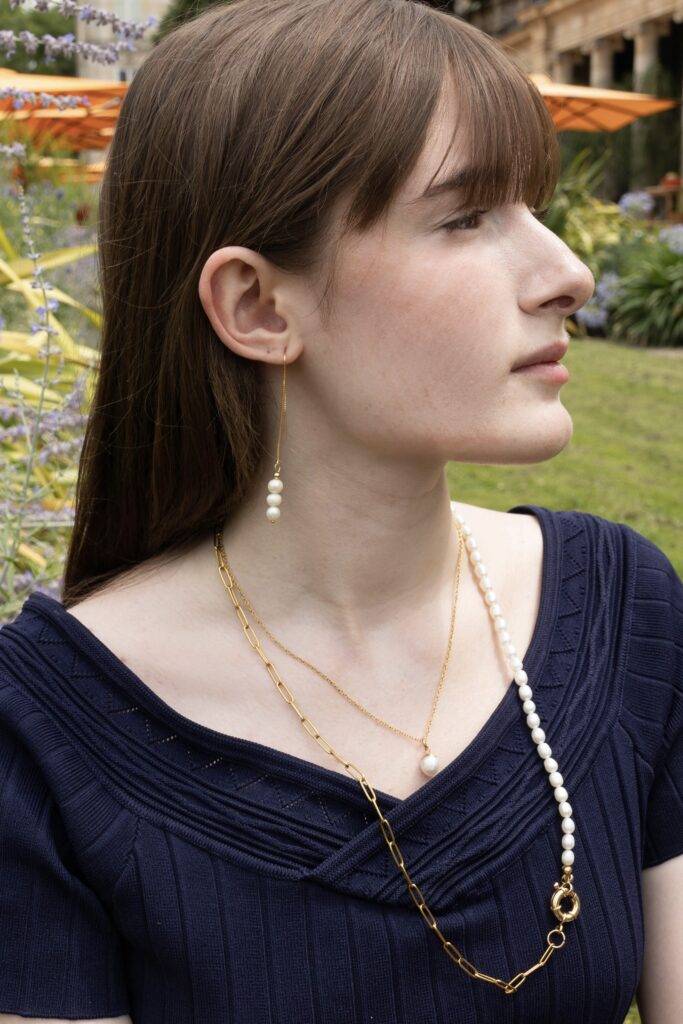 Boucles doreilles Josephine perles deau douce et gold filled 1 683x1024 1 Maison Mallow - Boucles d'Oreilles Joséphine - perles d'eau douce et goldfilled