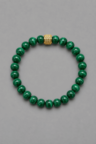 Bracelet Sauvage Malachite – Or Jaune par la marque NEIJE NEIJE - Bracelet Sauvage Malachite – Or Jaune