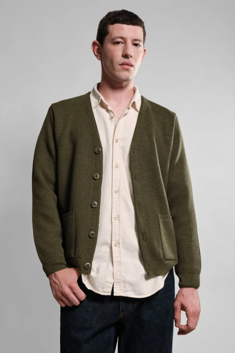 Nitto Knitwear - Cardigan Youri - Kaki – XXL