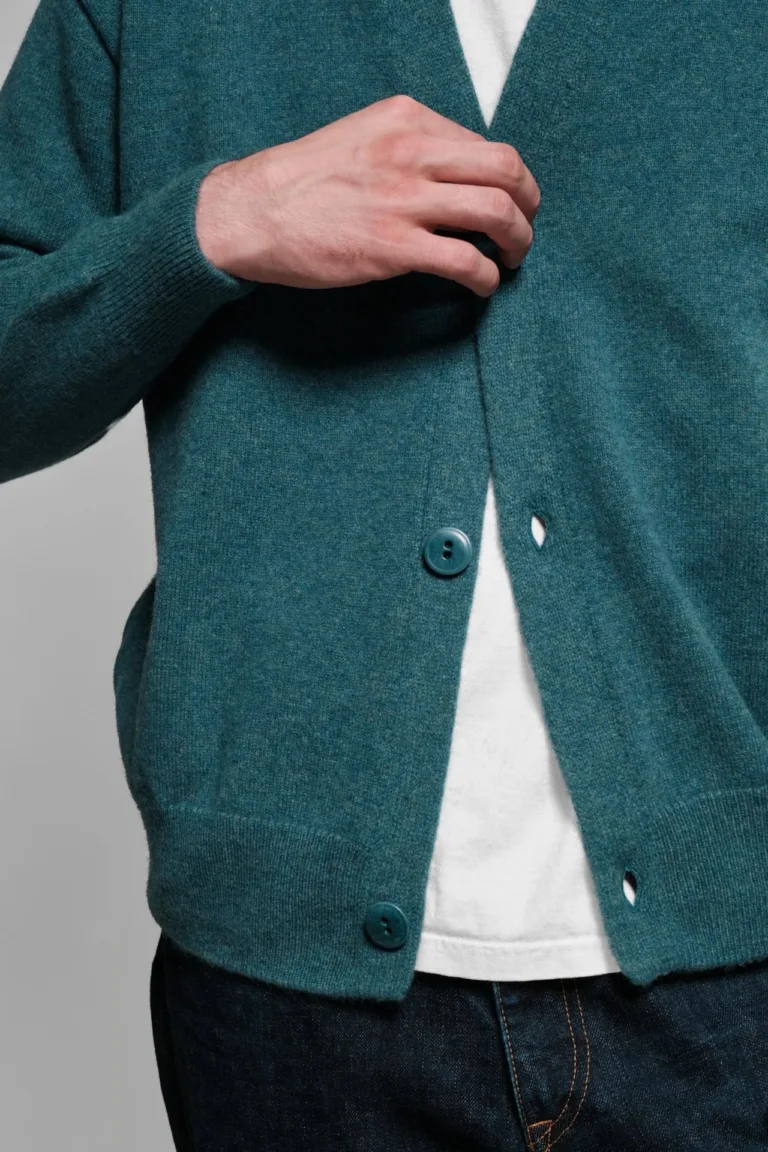 Nitto Knitwear - Cardigan Armen - Bleu Shrub – XXL