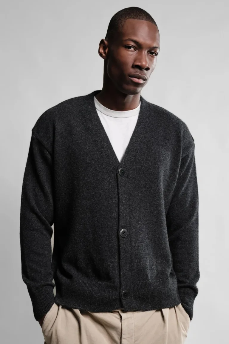 Nitto Knitwear - Cardigan Armen - Charcoal – XXL