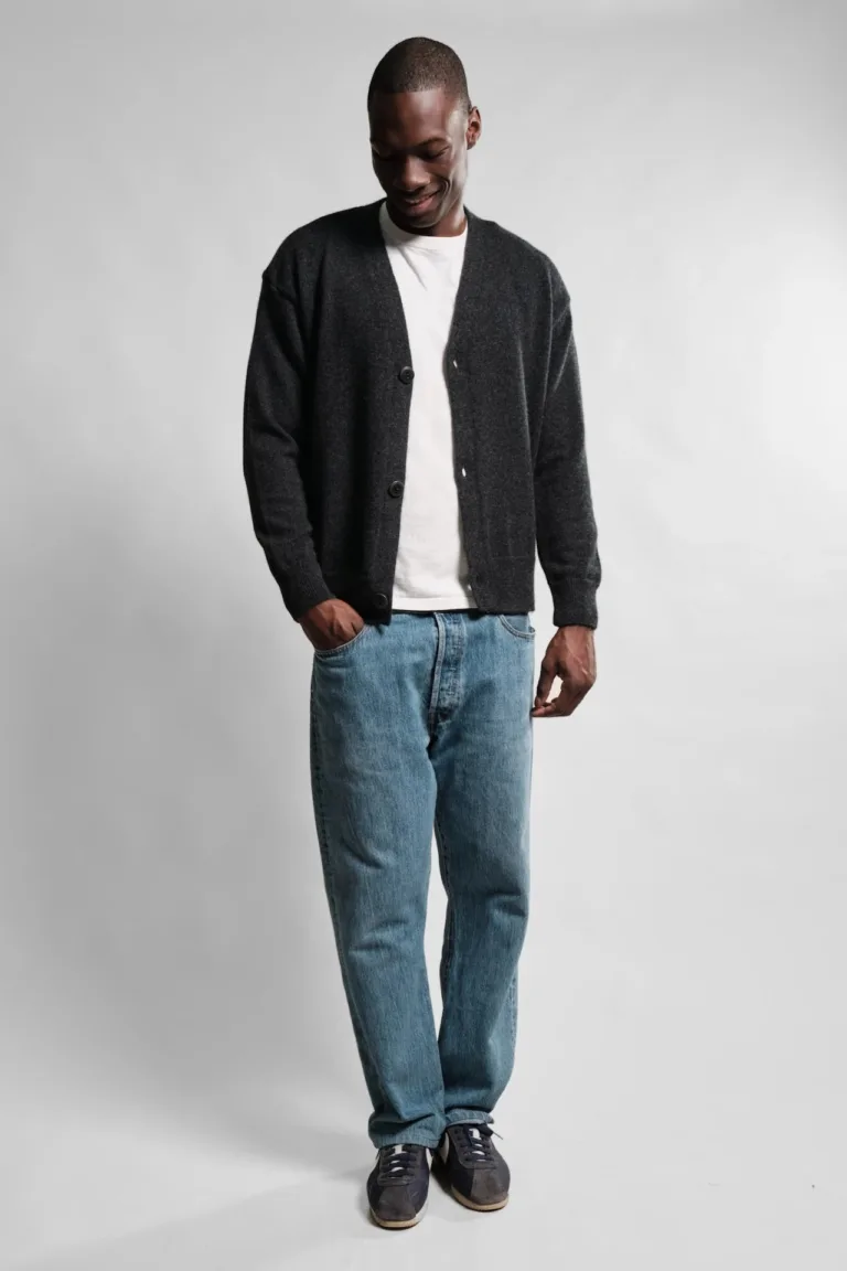 Nitto Knitwear - Cardigan Armen - Charcoal – XXL
