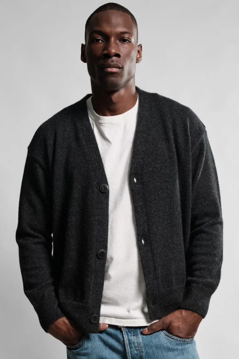 Nitto Knitwear - Cardigan Armen - Charcoal – XXL