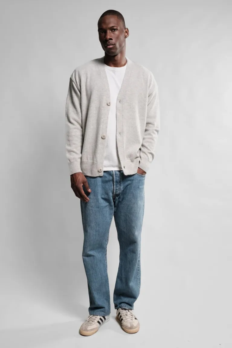 Nitto Knitwear - Cardigan Armen - Silver – XXL