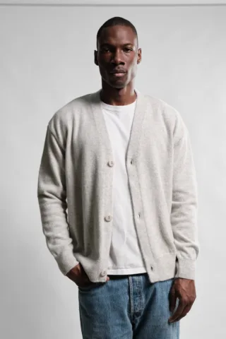Cardigan Armen – Silver par la marque Nitto Knitwear Nitto Knitwear - Cardigan Armen – Silver