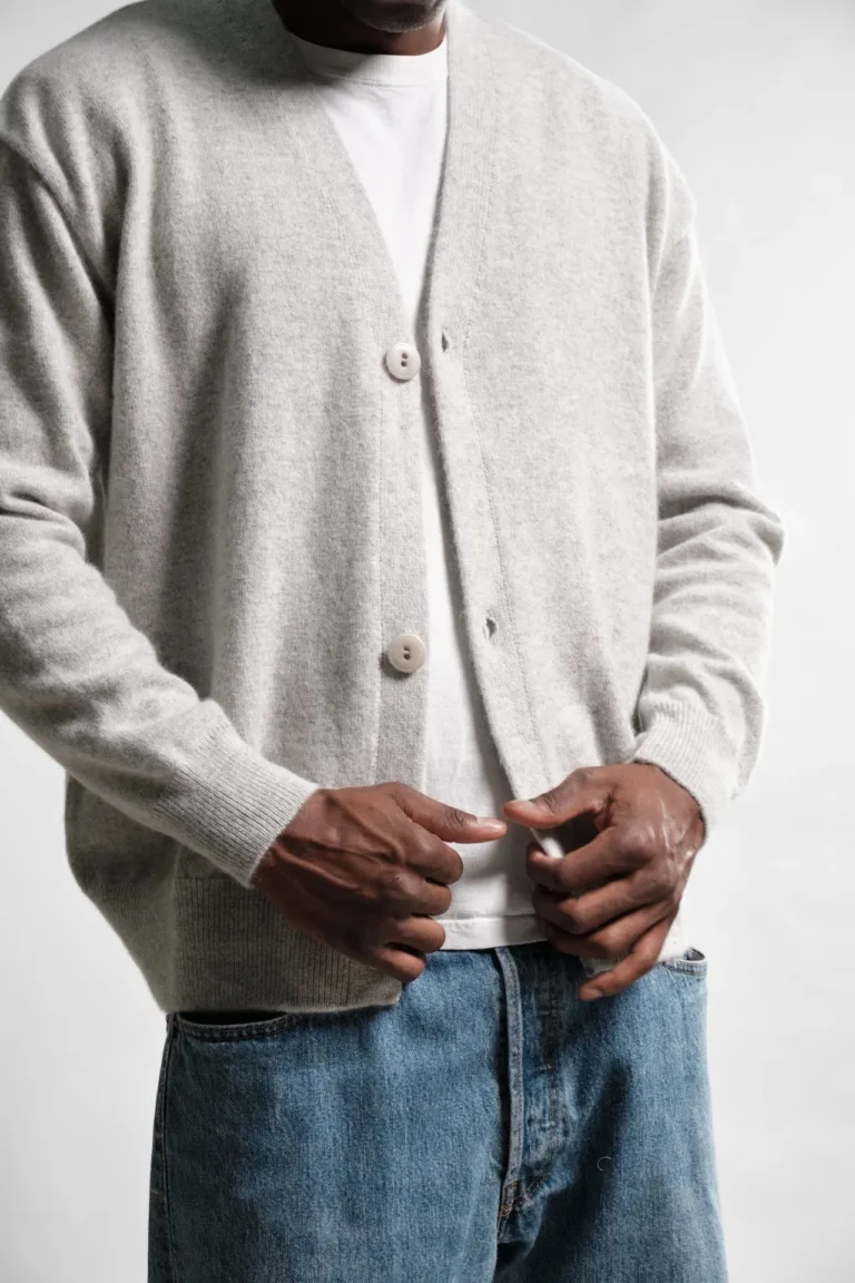 Nitto Knitwear - Cardigan Armen - Silver – XXL