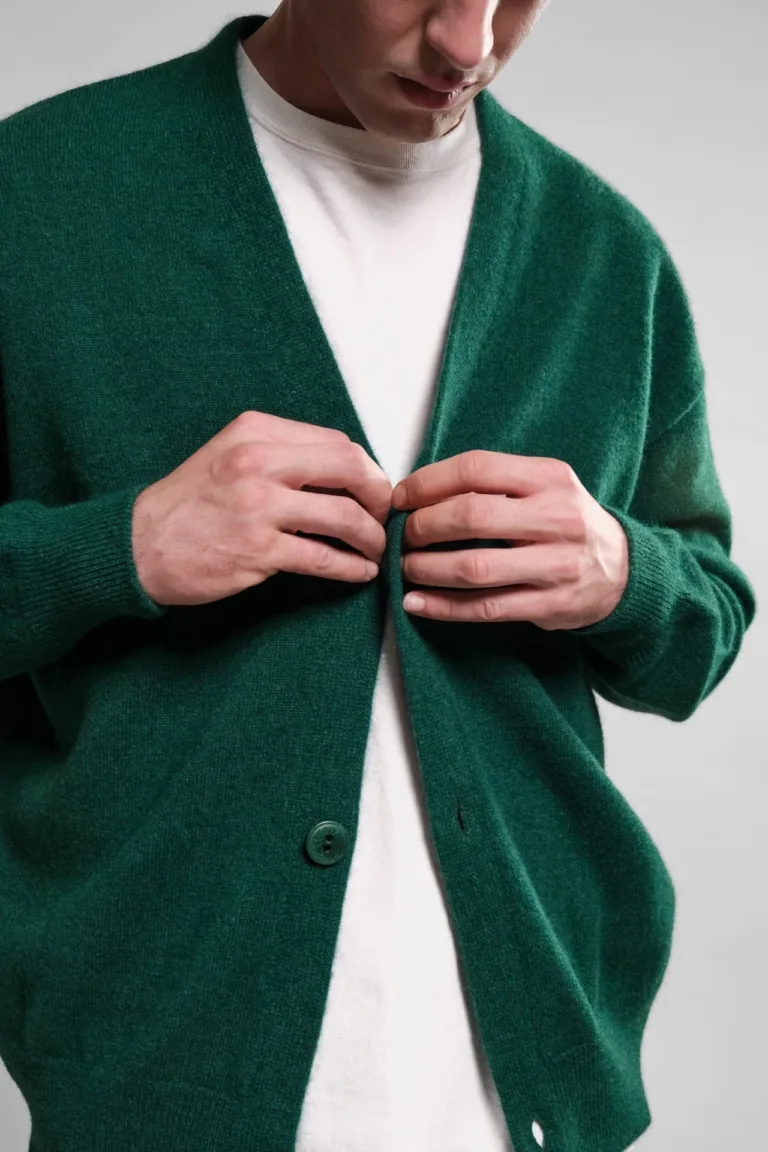 Nitto Knitwear - Cardigan Armen - Vert Sacramento – XL