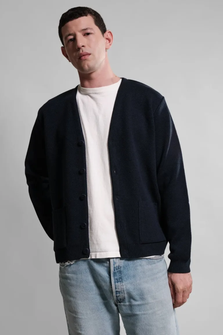 Nitto Knitwear - Cardigan Youri - Marine – XXL