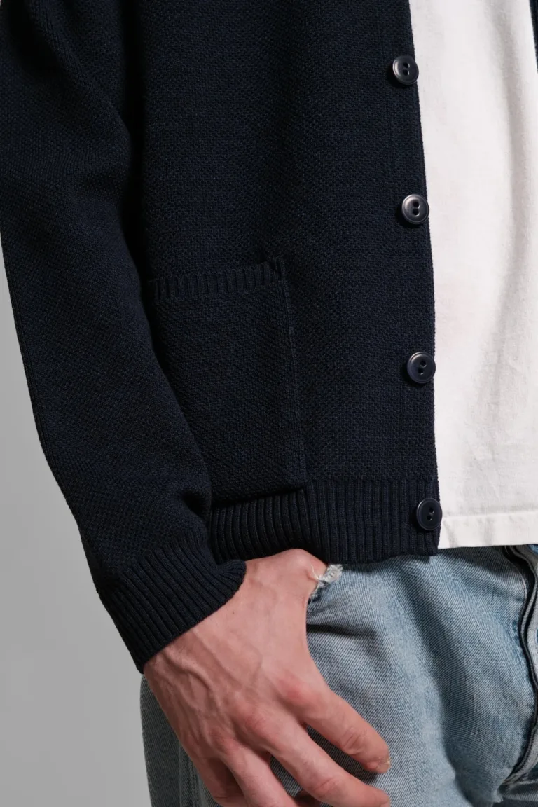 Nitto Knitwear - Cardigan Youri - Marine – XXL