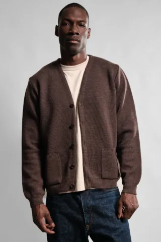 Cardigan Youri – Marron par la marque Nitto Knitwear Nitto Knitwear - Cardigan Youri – Marron