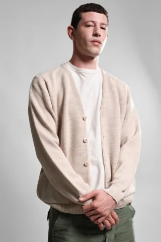 Cardigan Youri – Naturel par la marque Nitto Knitwear Nitto Knitwear - Cardigan Youri – Naturel