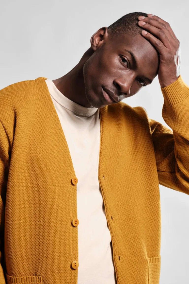 Nitto Knitwear - Cardigan Youri - Ocre – XXL