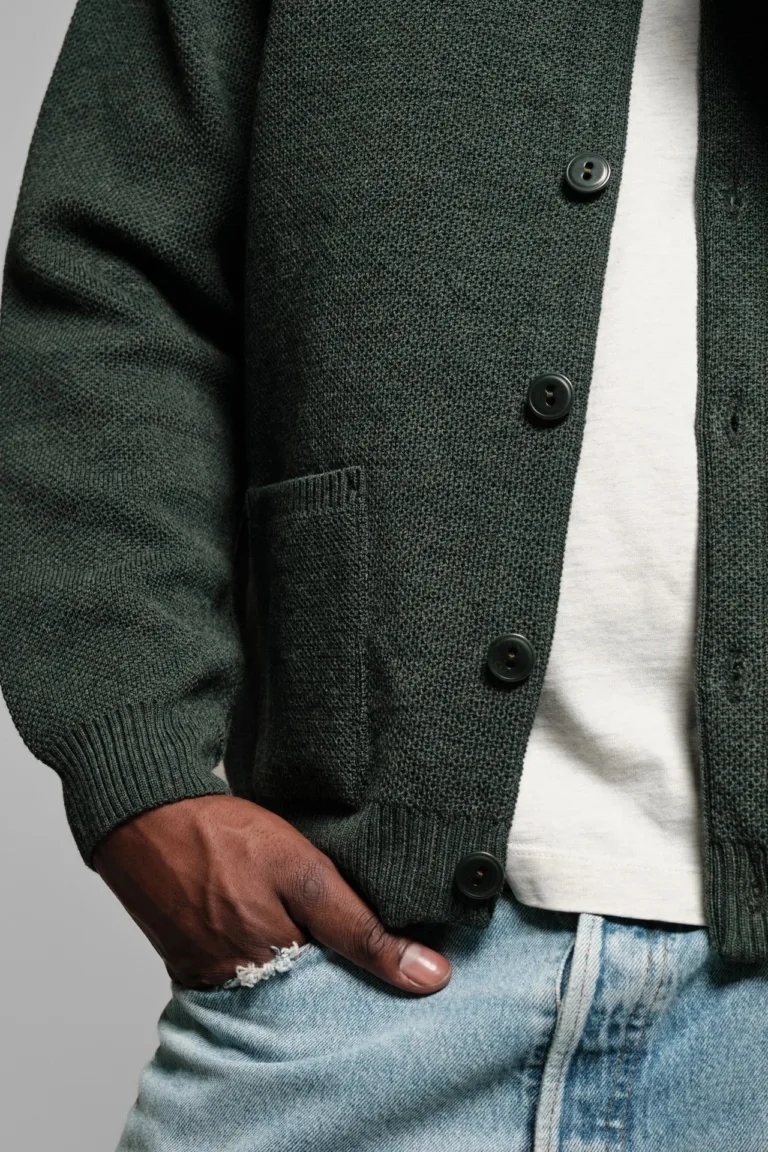 Nitto Knitwear - Cardigan Youri - Vert forêt – XXL