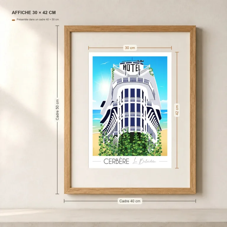 Foliove - Affiche Cerbère Hôtel Belvédère du rayon vert – 100x140 cm (B0)