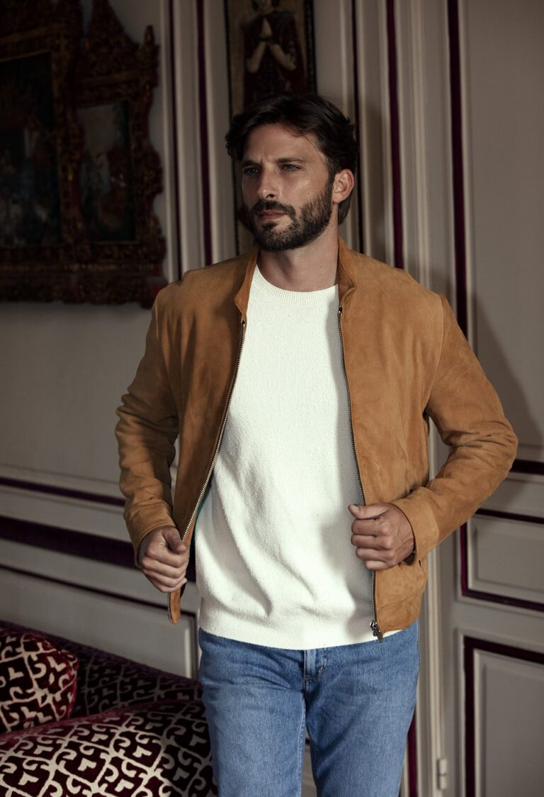 Atelier Bertrand - Blouson col officier – 46 / Cerf - Anthracite