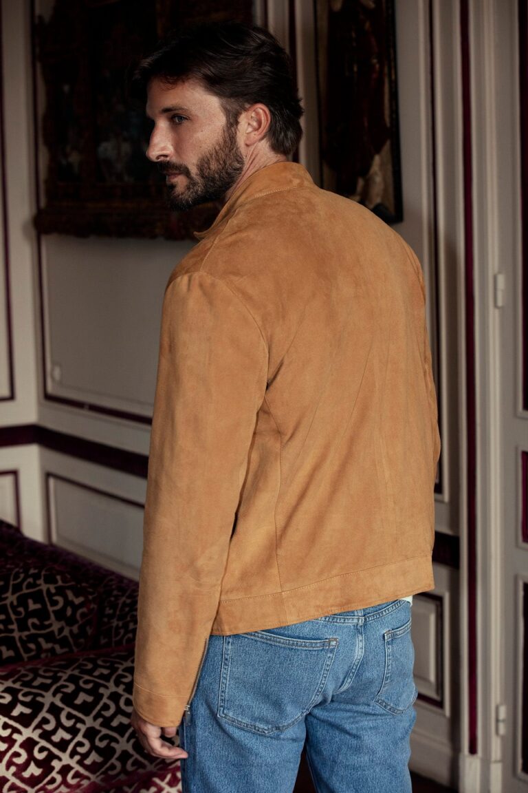 Atelier Bertrand - Blouson col officier – 46 / Cerf - Anthracite