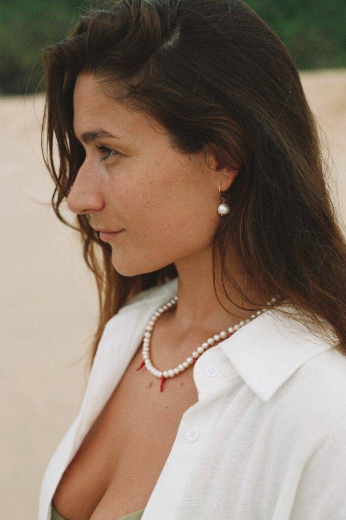 Maison Mallow - Boucles d'Oreilles Astrée - plaqué or et perles d'eau douce