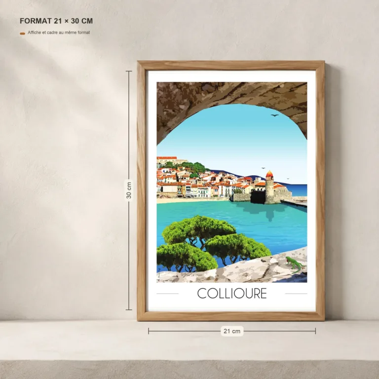 Foliove - Affiche Collioure village de pêcheurs – 100x140 cm (B0)