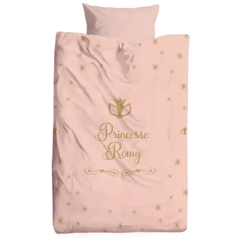 Atelier Baby’Sphère - Housse de couette de princesse personnalisée enfant – 140x200 (pour lit 90x190cm) / Velours doux et chaleureux / Velours