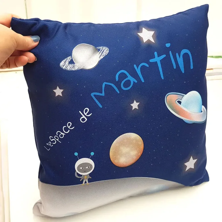 Atelier Baby’Sphère - Coussin personnalisé thème espace – Astronaute