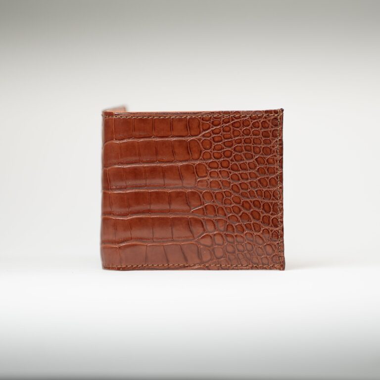 Atelier Bertrand - Portefeuille crocodile – Caramel