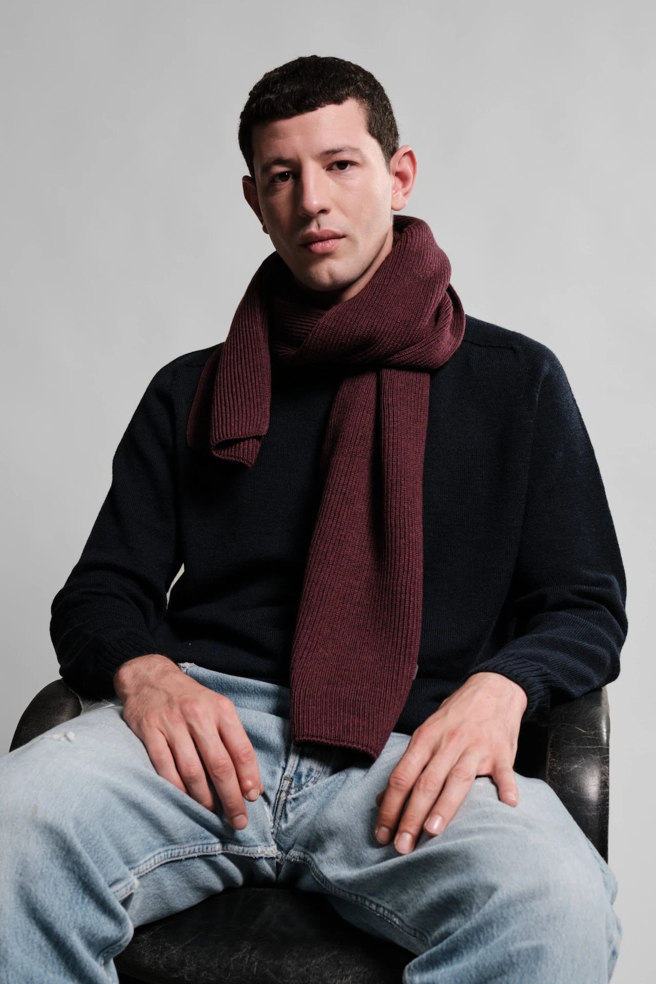 ECHARPE LORIS BORDEAUX 1 Nitto Knitwear - Echarpe Loris - Bordeaux – Taille unique