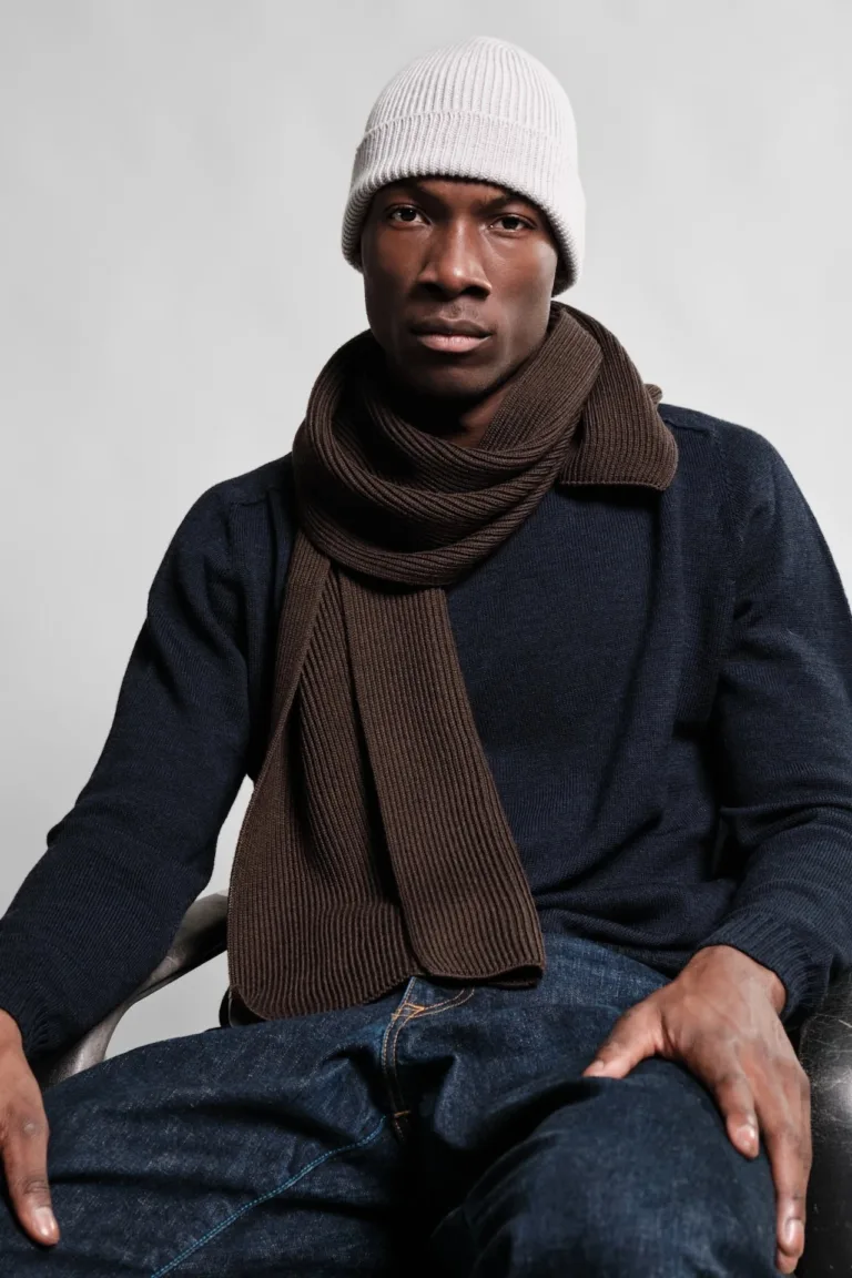 ECHARPE LORIS MARRON Nitto Knitwear - Echarpe Loris - Marron – Taille unique