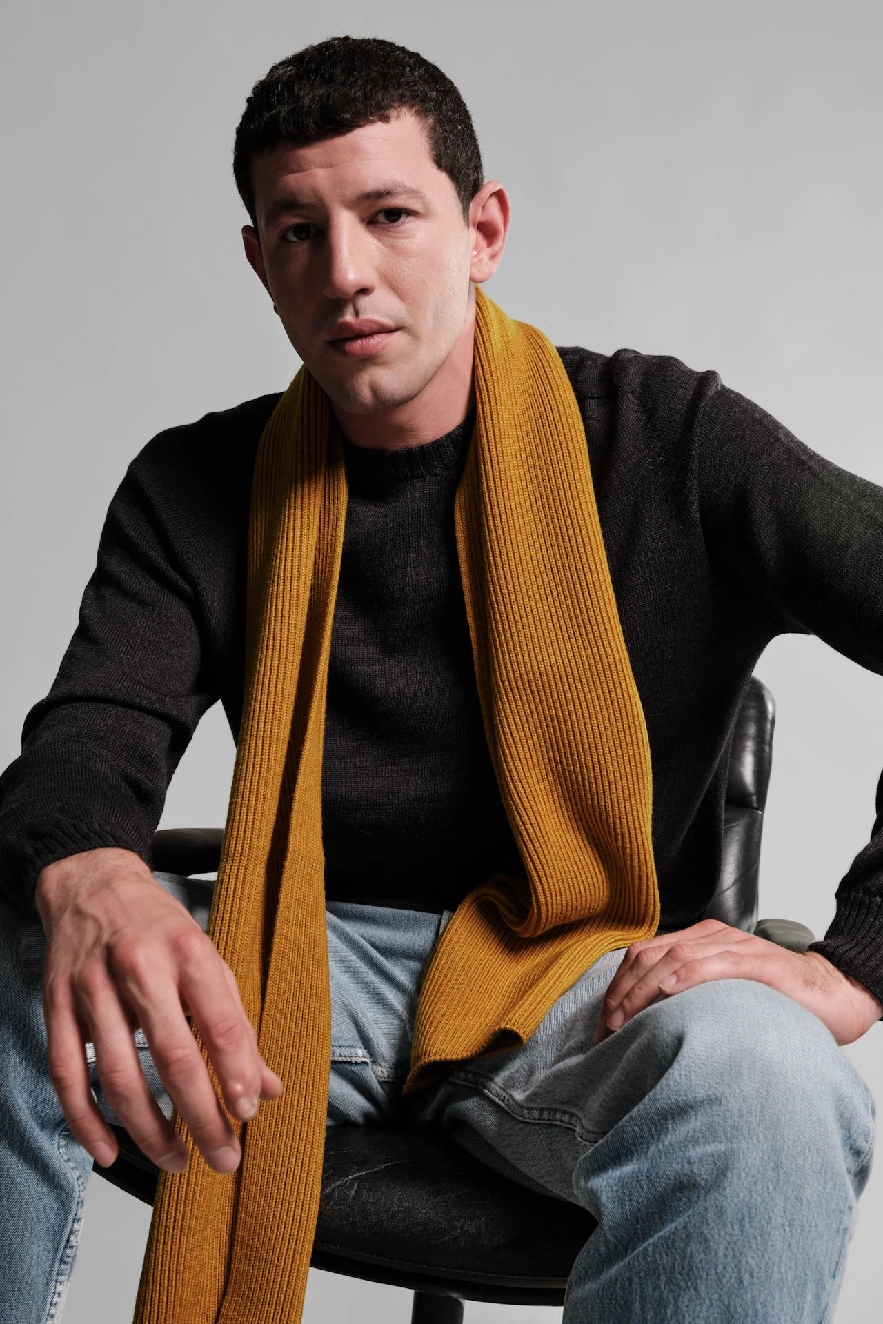 ECHARPE LORIS OCRE Nitto Knitwear - Echarpe Loris - Ocre – Taille unique