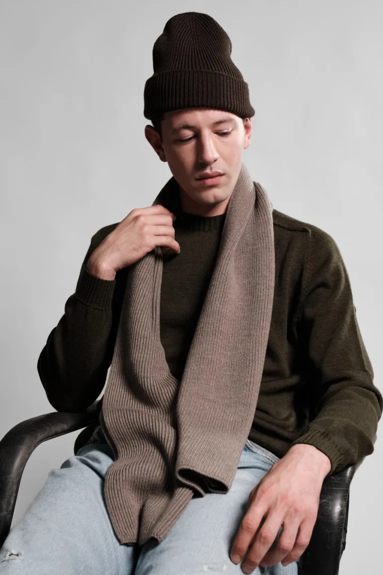 ECHARPE LORIS TAUPE 1 Nitto Knitwear - Echarpe Loris - Taupe – Taille unique