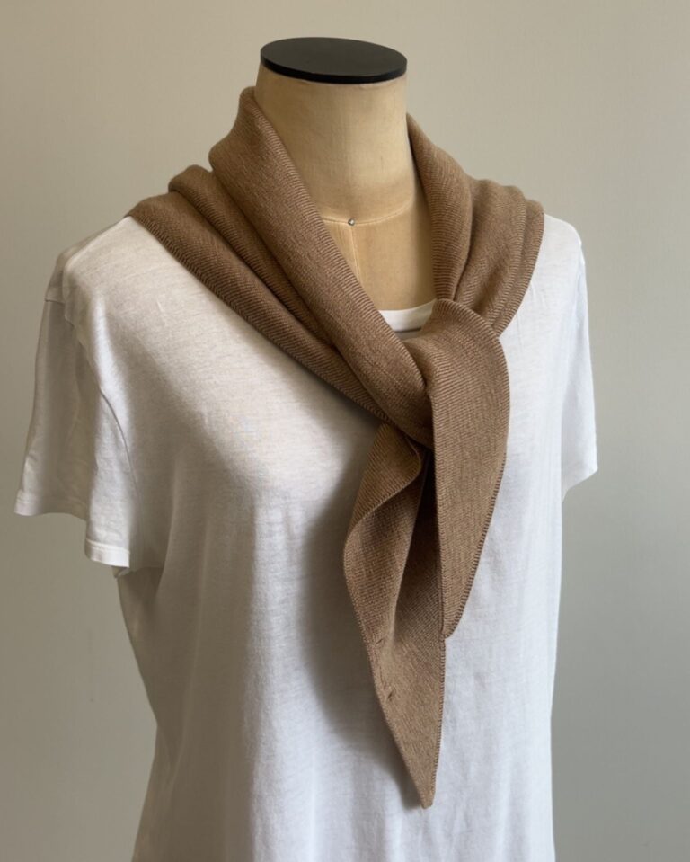Tricots Jean Marc - Écharpe Triangle Enza - Camel – Taille Unique