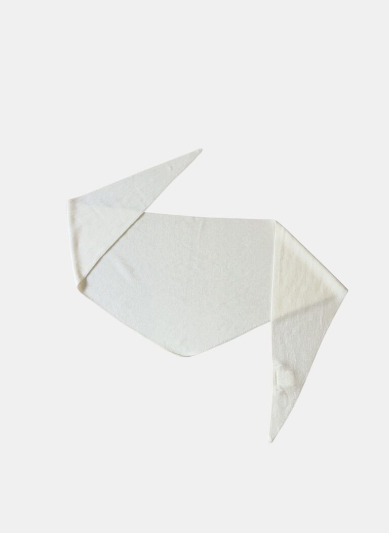 Tricots Jean Marc - Écharpe Triangle Enza - Écru – Taille Unique
