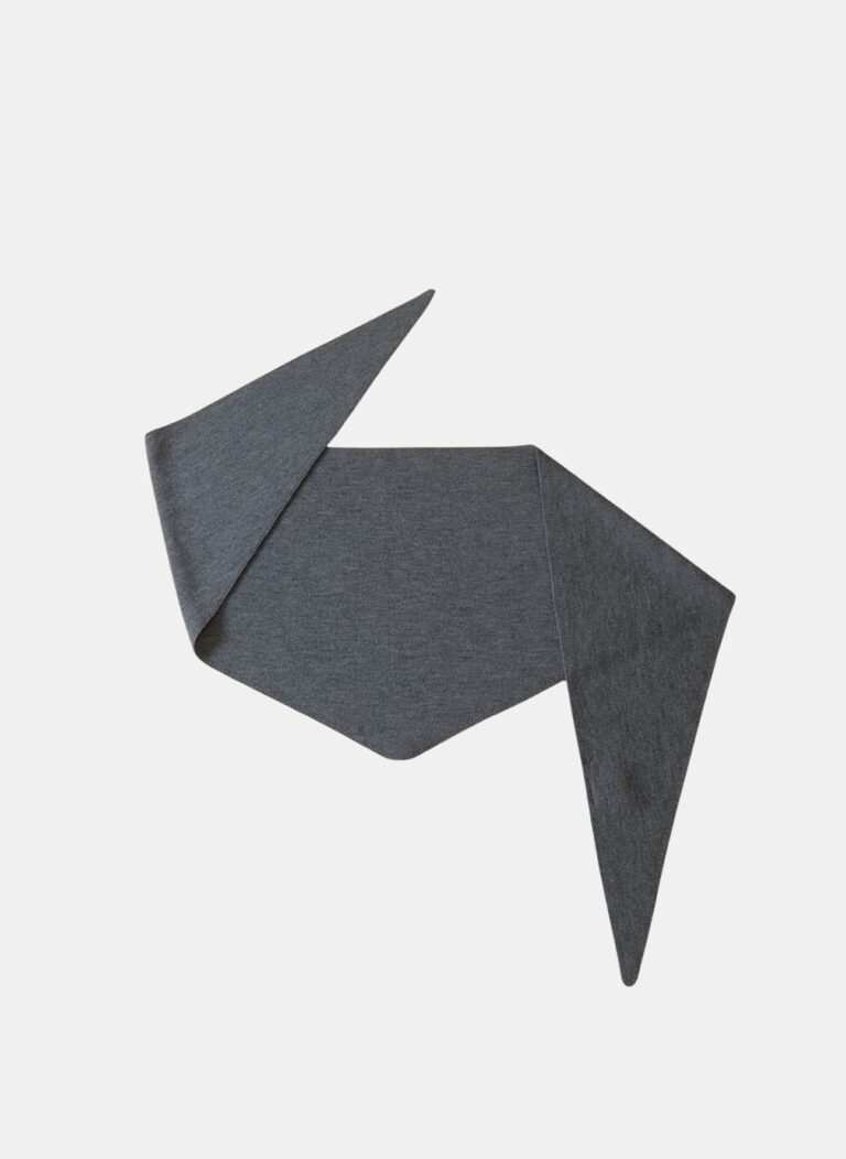 Tricots Jean Marc - Écharpe Triangle Enza - Gris chiné – Taille Unique