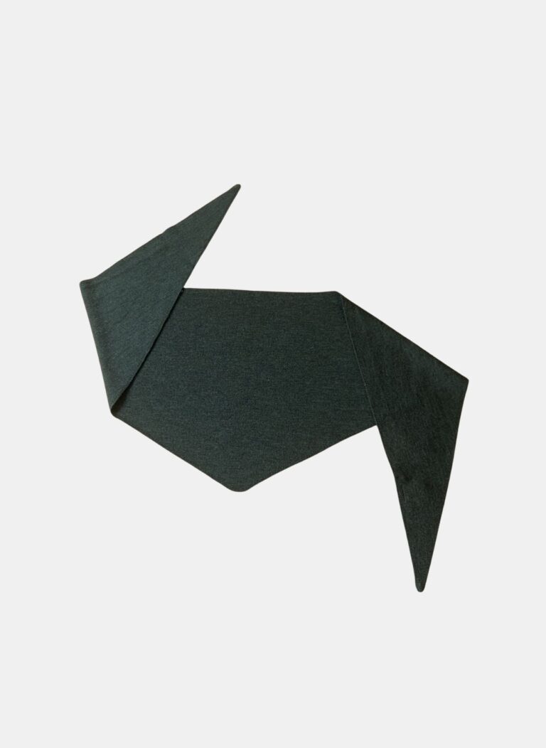 Tricots Jean Marc - Écharpe Triangle Enza - Vert Forêt – Taille Unique